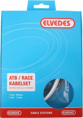 Elvedes Schakel kabelkit atb / race compleet - wit (in doosje)
