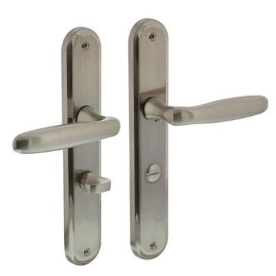 Intersteel Deurkruk Bjorn op schild met toilet-/badkamersluiting 63/8 mm - nikkel mat