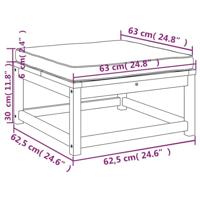 Tuinvoetenbank met kussens massief acaciahout - thumbnail
