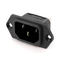 Schurter 6100.3300 Apparaatstekker (koud) Stekker, recht Totaal aantal polen: 3 10 mA Zwart 1 stuk(s) - thumbnail