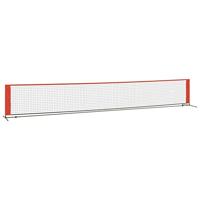 VidaXL Tennisnet 600x100x87 cm polyester zwart en rood - thumbnail