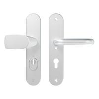 AXA Veiligheidsbeslag Oval Plus kruk Wing+U PC72 anti-kerntrek aluminium naturel - thumbnail