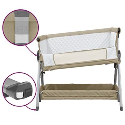 Babybox met matras linnen taupe - thumbnail
