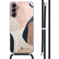 Samsung Galaxy A14 hoesje met koord - Abstract dots - thumbnail