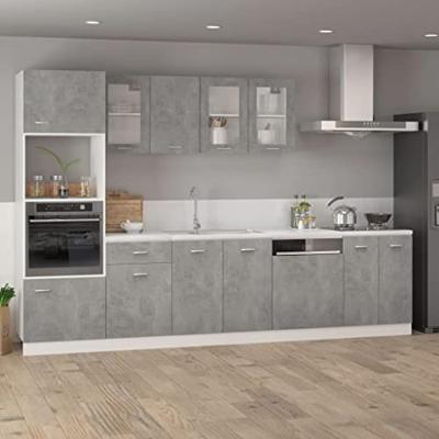 VidaXL Bovenkast lyon 39,5x31x60 cm bewerkt hout betongrijs VidaXL Bovenkast lyon 39,5x31x60 cm bewerkt hout betongrijs