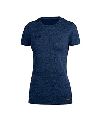 JAKO 6129D T-Shirt Premium Basics Dames - Marine Gemeleerd - 44
