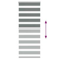 VidaXL Zebra rolgordijn 55x100 cm stofbreedte 50,9 cm donkergrijs - thumbnail