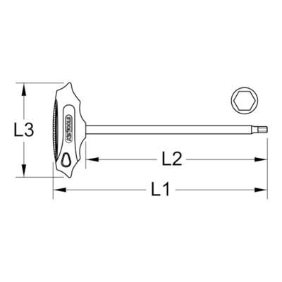 KS Tools 963.1572 Haakse schroevendraaier 3 mm