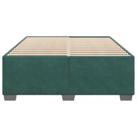 Bedframe zonder matras 140x190 cm fluweel donkergroen - thumbnail