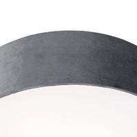 QAZQA Moderne plafondlamp grijs 40 cm met gouden binnenkant - Drum - thumbnail