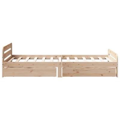 Bedframe zonder matras massief grenenhout 200x200 cm