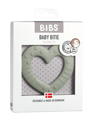 Bibs Baby bitie heart sage 1 Stuks