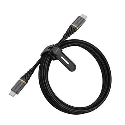 OtterBox Premium Reinforced Braided USB-C naar USB-C Cable, snelle oplaadkabel voor Smartphone en Tablet, ultrarobuust, buig- en buigzaam getest, 2m, Zwart