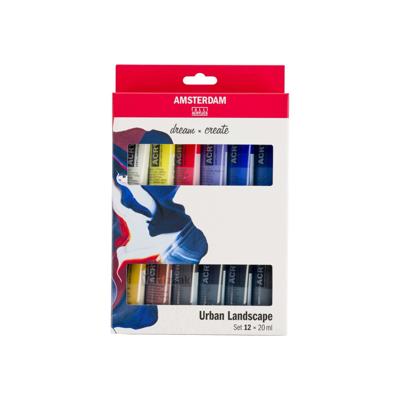 Bruynzeel Amsterdam standard series acrylverf urban landschap set 20ml, 12dlg.