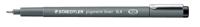 Staedtler pigment liner fineliner, ronde punt, schrijfbreedte 0,4 mm, zwart - thumbnail