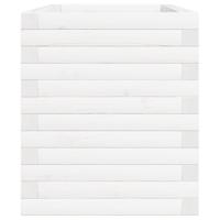 Plantenbak 70x40x46 cm massief grenenhout wit - thumbnail