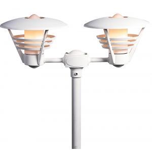 Lantaarnpaal opzetstuk Gemini 1-lichts 31 cm matwit 502-250
