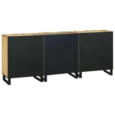 Badkamermeubelset met lade met plank 3 pcs Bruin Bewerkt hout