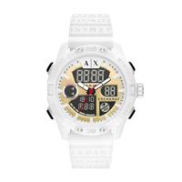 Horlogeband Armani AX2961.AX2963 Rubber Wit 24mm - thumbnail