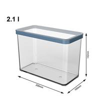 Rotho LOFT Bewaardoos 20x10x14.2 cm 2.1L Horizon Blauw/Transparant - thumbnail
