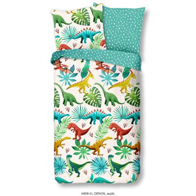 Good Morning Kinderdekbedovertrek "dinosaurussen" - Multi - (135x200 cm) - Katoen Good Morning Kinderdekbedovertrek "dinosaurussen" - Multi - (135x200 cm) - Katoen