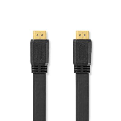 Platte High Speed HDMI-kabel met Ethernet | HDMI-connector - HDMI-connector | 3,0 m | Zwart