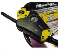 Antidiefstalapparaat - MASTER LOCK - Python 8433EURD - Verstelbare lengte van 30 cm tot 1,8 m - Gedraaid staal - Zwart - thumbnail