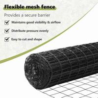 VidaXL Hek met paal grijs 0,6 x 10 m staal en pvc - thumbnail