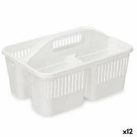 Organizer Wit Plastic 31,3 x 18 x 22 cm Reinigend (12 Stuks) - thumbnail