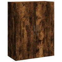 Hangkasten 2 st bewerkt hout gerookt eikenkleurig - thumbnail