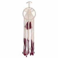 Macramé Cirkel en Boom Rood/Wit - 70 cm - thumbnail