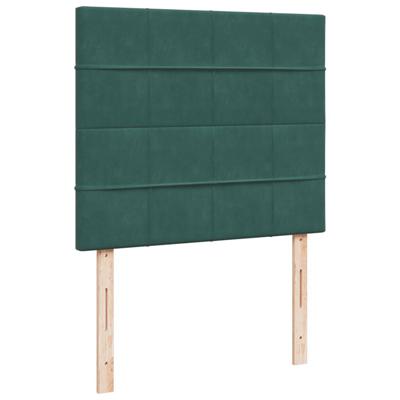 Boxspring met matras fluweel donkergroen 120x200 cm - thumbnail