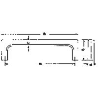 Mentor 250.1393 Draaghandgreep Zwart (l x b x h) 155 x 20 x 42 mm 1 stuk(s) - thumbnail