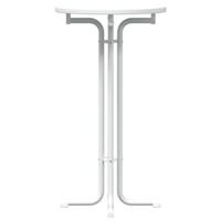 Eettafel Ø 60x110 cm bewerkt hout en staal wit - thumbnail