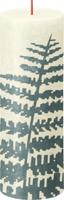 Rustiek printed stompkaars 190/68 Soft pearl fern - thumbnail