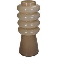 Kersten vaas glas rond 12x30cm beige - thumbnail