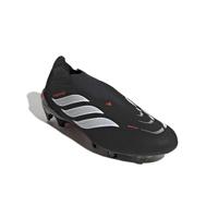 adidas Predator League Veterloze Gras Voetbalschoenen (FG) Zwart Wit Rood - thumbnail
