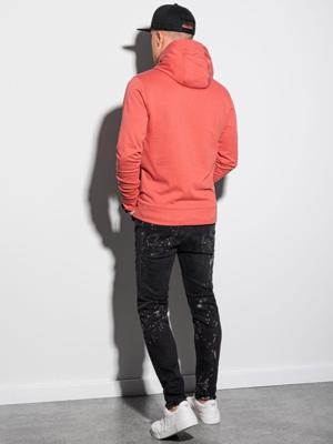 Ombre - Herenhoodie - Koraal - Steekzakken - Zachte Stof Ombre - Herenhoodie - Koraal - Steekzakken - Zachte Stof