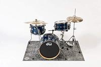 DRUMnBASE VP130-GRY Vintage Persian Grey drum/stage mat 130 x 90 cm - thumbnail