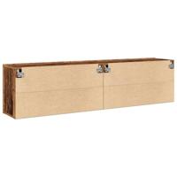 Tv-meubels 2 st wandgemonteerd 80x30x41 cm oud houtkleurig - thumbnail