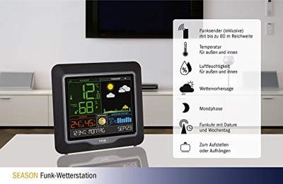 TFA Dostmann Season 35.1150.01 Draadloos weerstation Verwachting voor 1 dag Aantal sensoren max.: 1 stuk(s) TFA Dostmann Season 35.1150.01 Draadloos weerstation Verwachting voor 1 dag Aantal sensoren max.: 1 stuk(s)