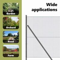 VidaXL Afrasteringspaal grijs 10 x 1,2 m (16 x 16 mm gaas) - thumbnail