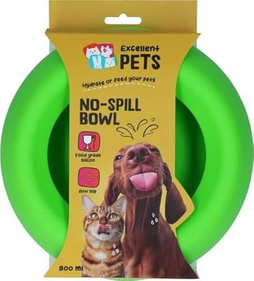 Excellent Pets No-Spill Bowl 800ml Groen M Excellent Pets No-Spill Bowl 800ml Groen M