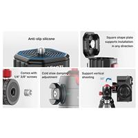 Ulanzi U-100 draaibare statiefkop met balhoofd en Cold Shoe-mount - thumbnail
