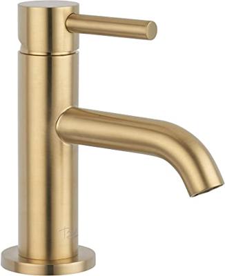 Saqu fonteinset met gouden kraan rechts glanzend wit keramiek Saqu fonteinset met gouden kraan rechts glanzend wit keramiek