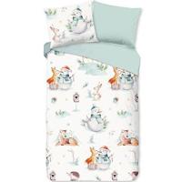 Good Morning Kinderdekbedovertrek "sneeuwpop" - Multi - (140x200/220 cm) - Katoen Flanel - thumbnail
