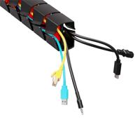 Nano RS bureaukabelopberger / kabelrooster, 1345mm, zwart en rood, RS125 - thumbnail