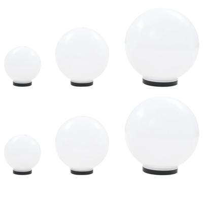 VidaXL 6-delige led-bollampenset rond 20/30/40 cm pmma