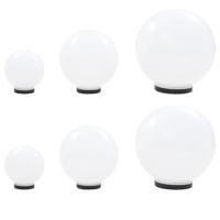 VidaXL 6-delige led-bollampenset rond 20/30/40 cm pmma - thumbnail