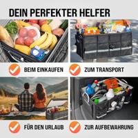 Kofferbak Organizer Zwart Geïsoleerd warm of koud voedsel - thumbnail